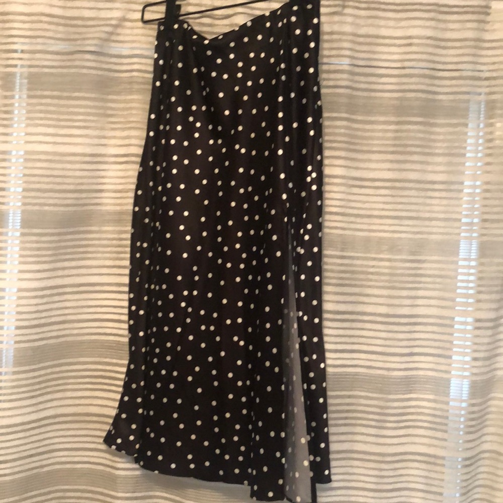 AQUA POLKA DOT SKIRT